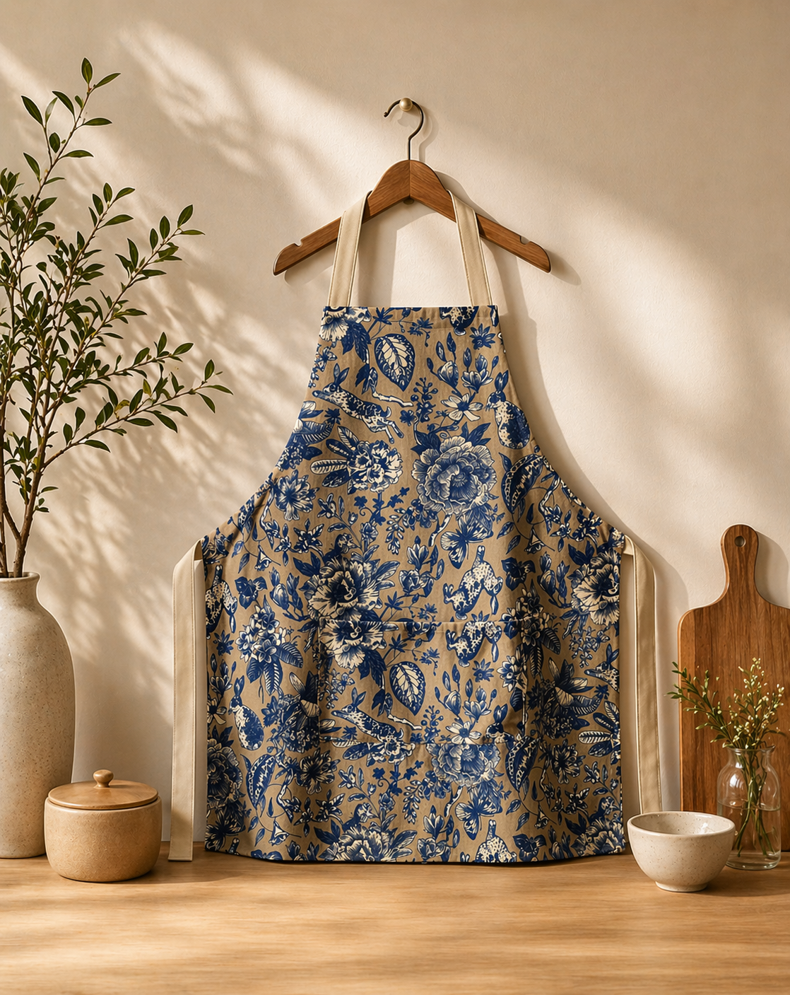 Delantal Toile Conejo Azul