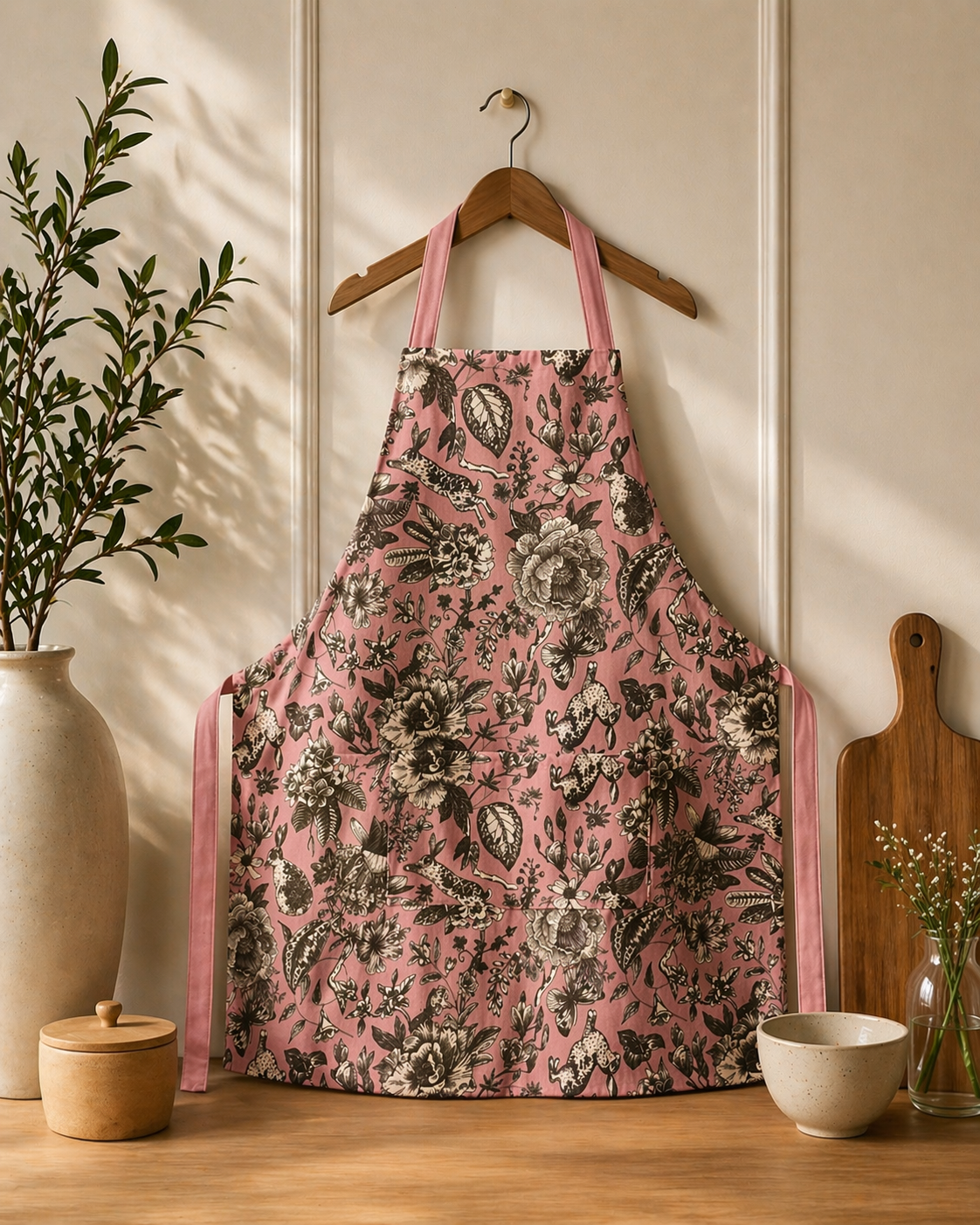 Delantal Toile Conejo Rosado