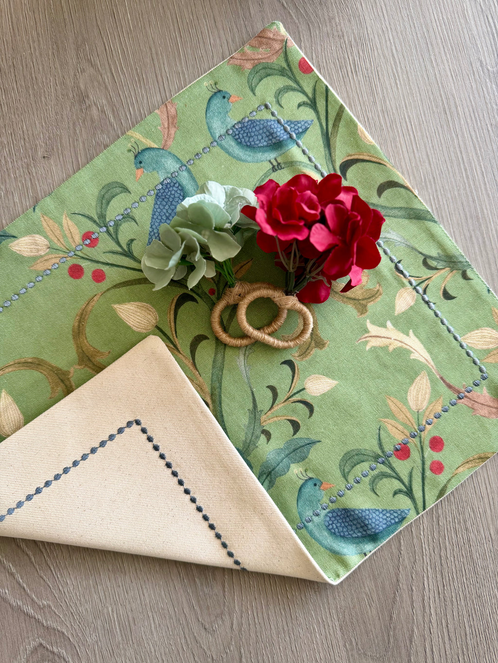 Set de Mesa Pavos y Cerezas