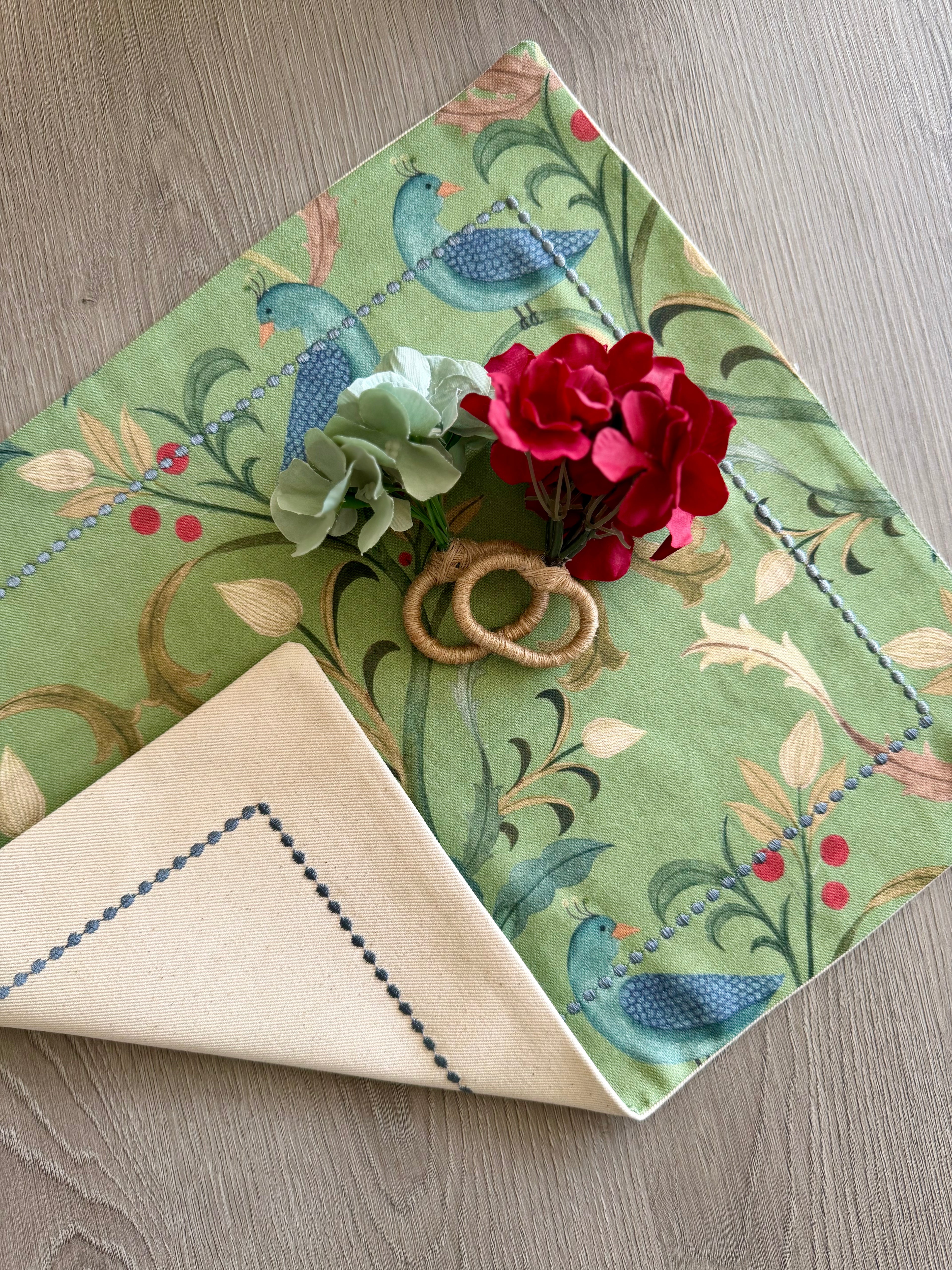 Set de Mesa Pavos y Cerezas