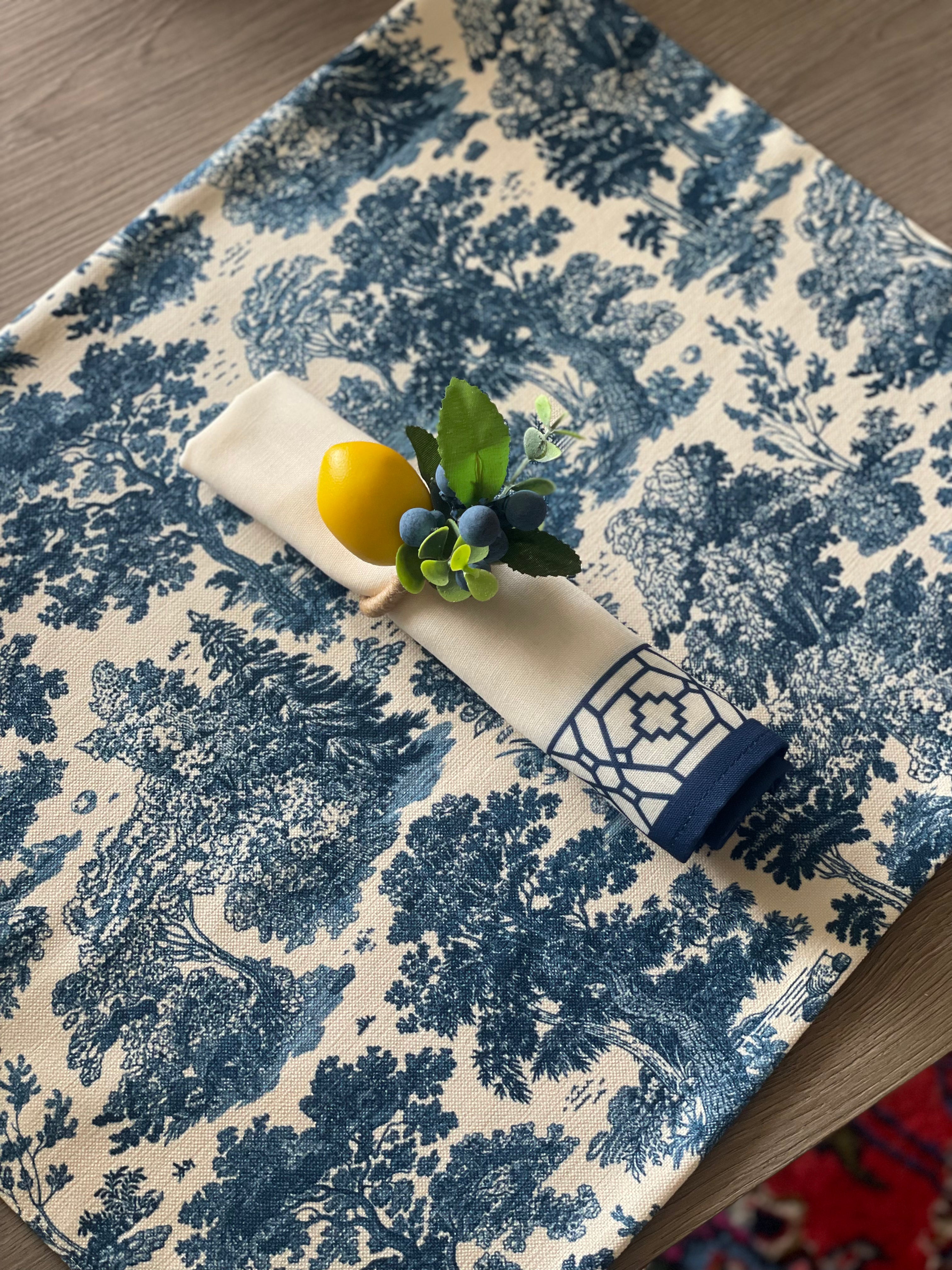 Set de Mesa Entre Ramas Azul
