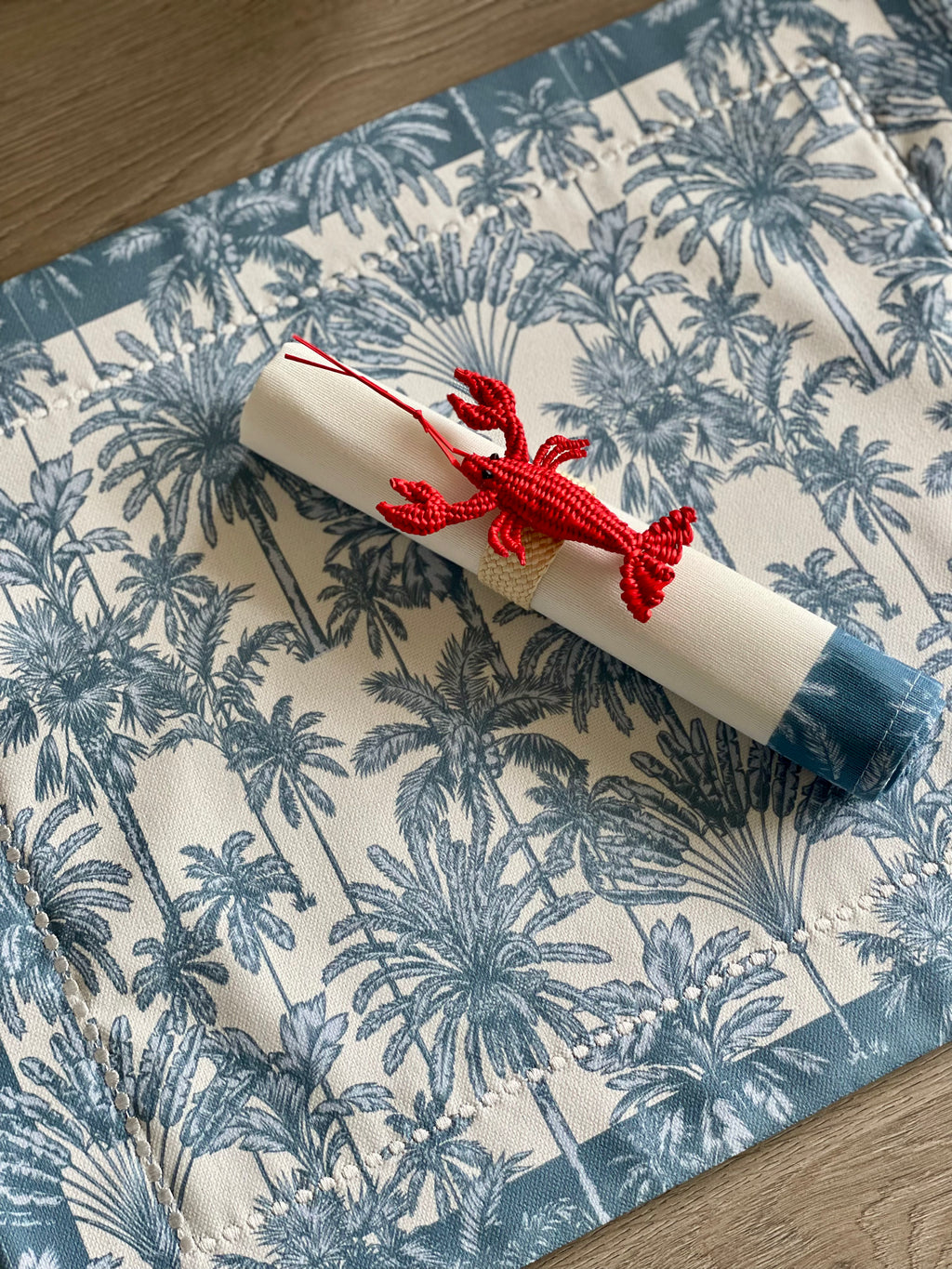 Set de Mesa Palmeras Azules