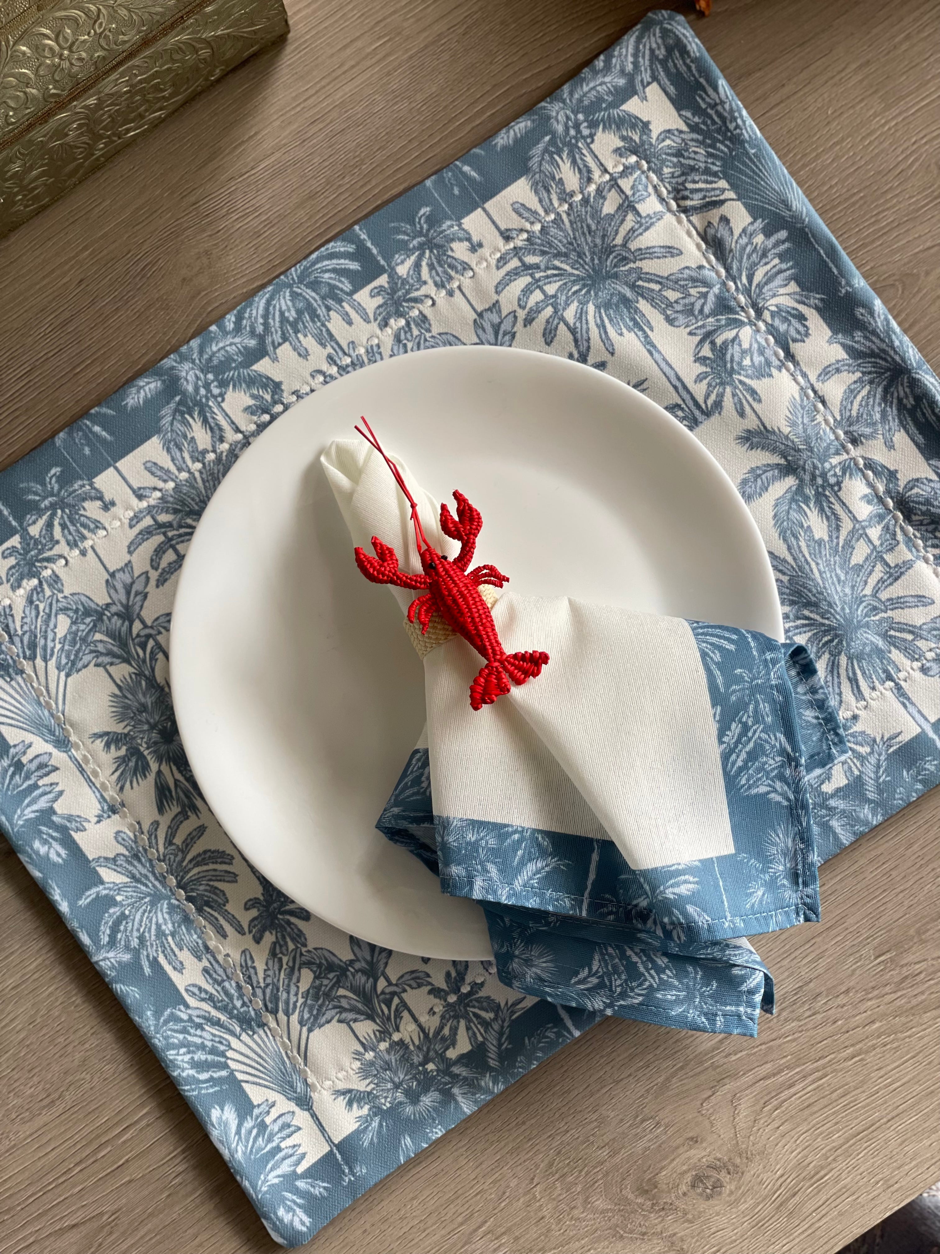 Set de Mesa Palmeras Azules