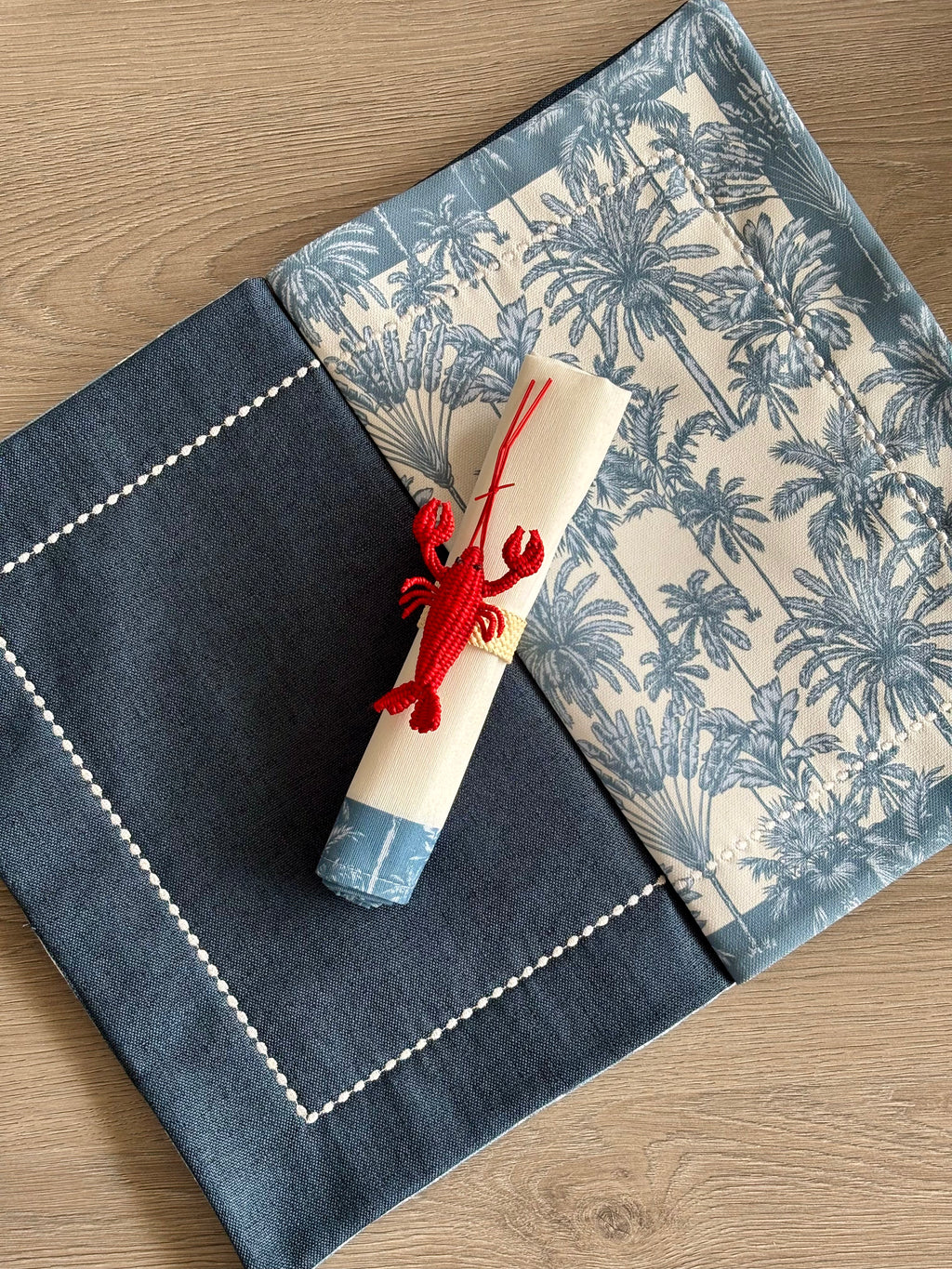 Set de Mesa Palmeras Azules