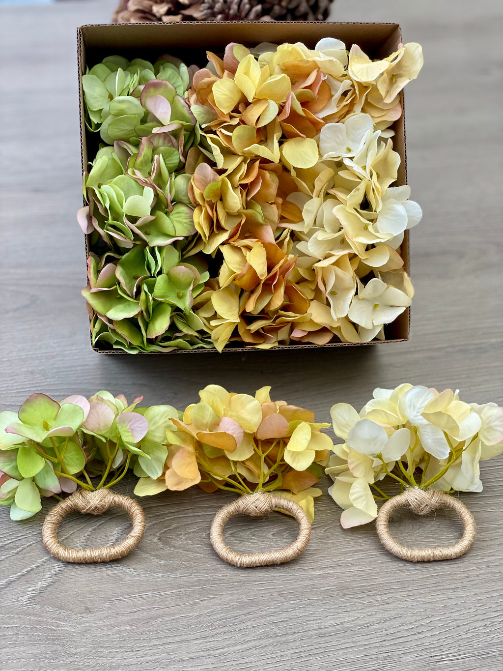 Servilleteros Hortensias