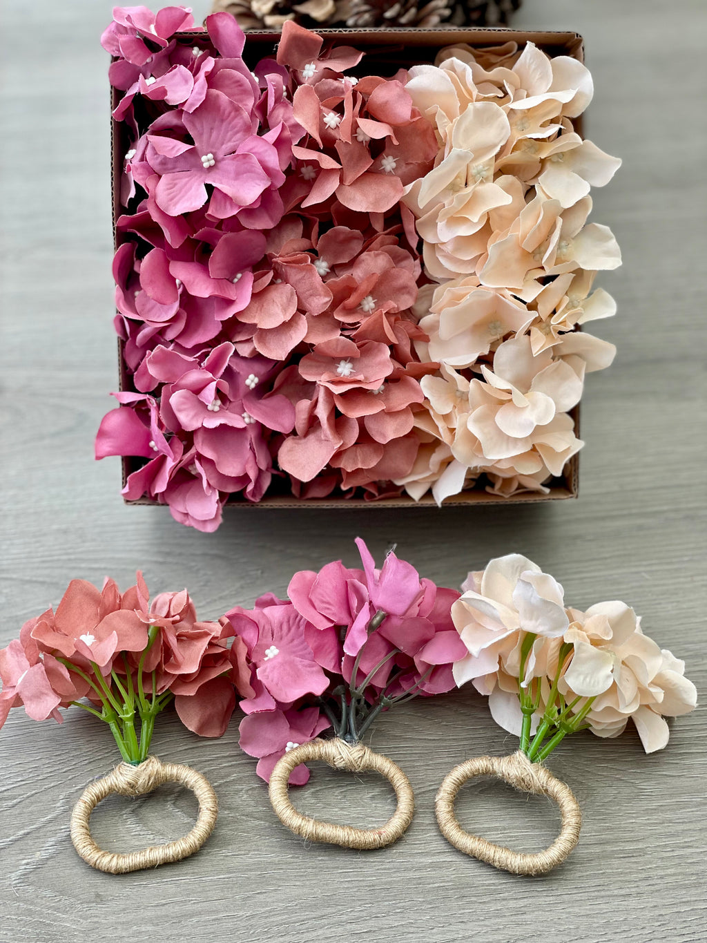 Servilleteros Hortensias