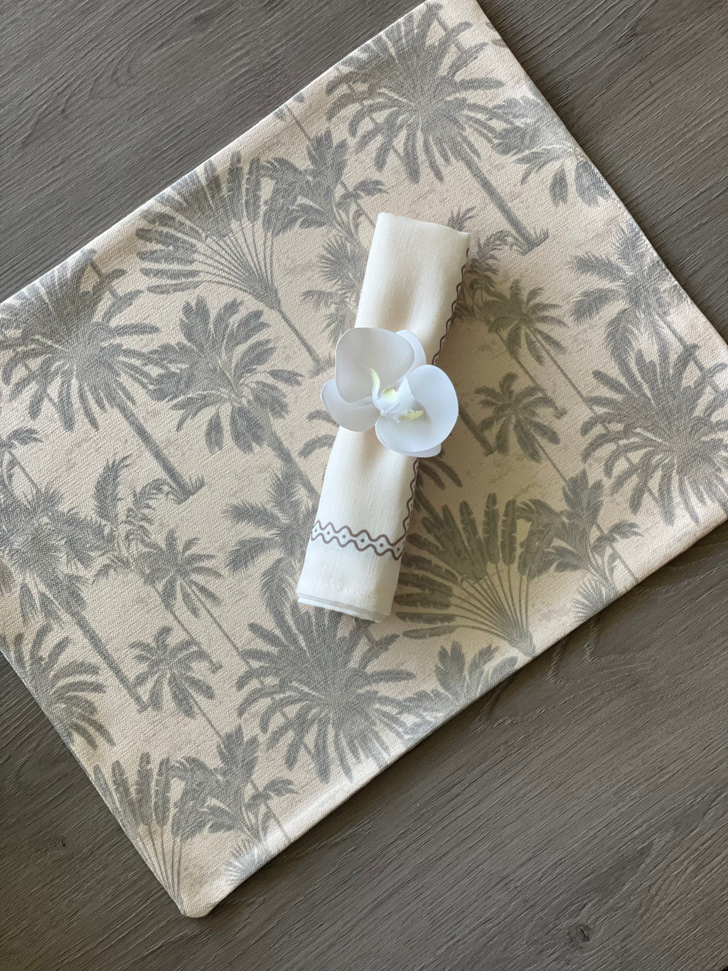 Set de Mesa Palmas Taupé